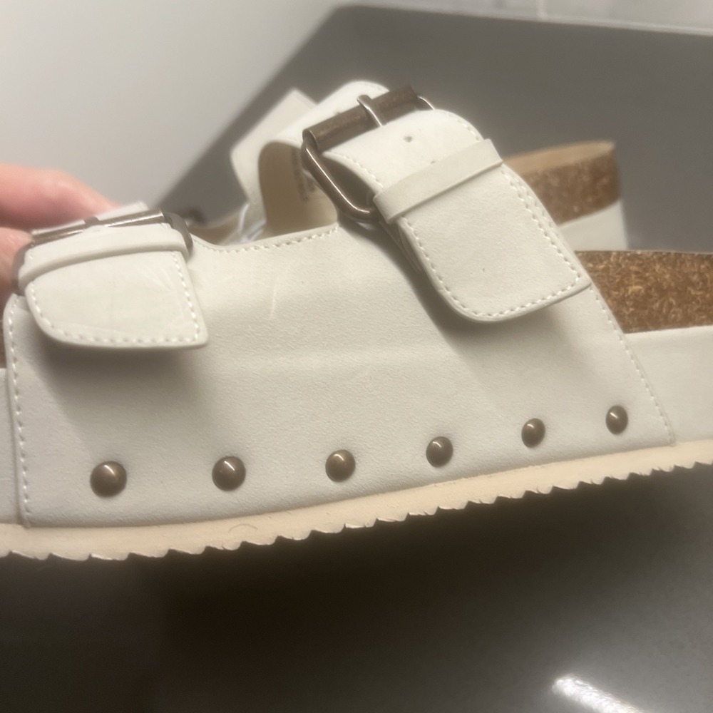 NEW-Altar'd State~8~Women's  Serenna Platform Sandals Light Gray - Picture 6 of 9